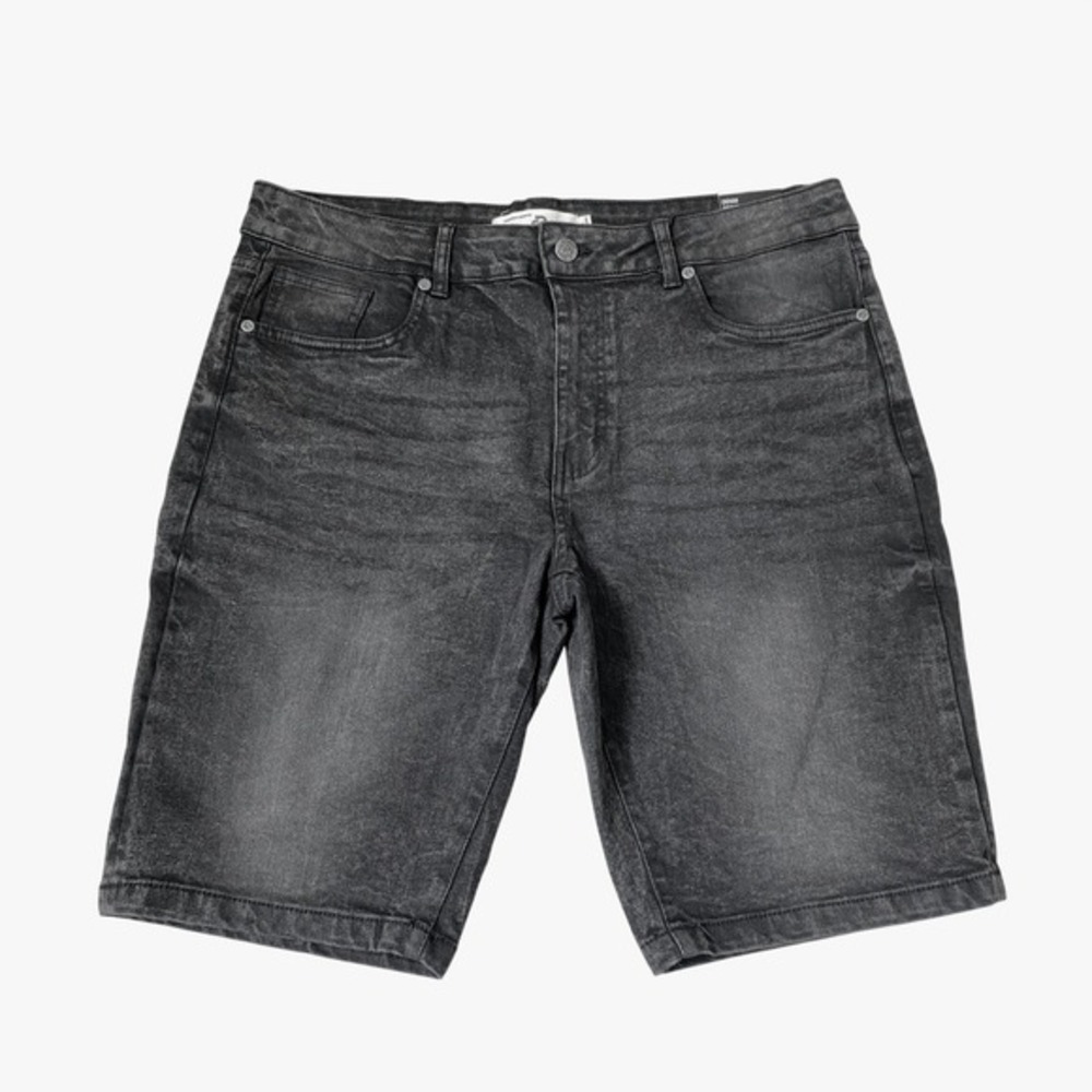 Refinery Republic Distress Grunge Denim Shorts Men 34 Black Faded Streetwear NWT